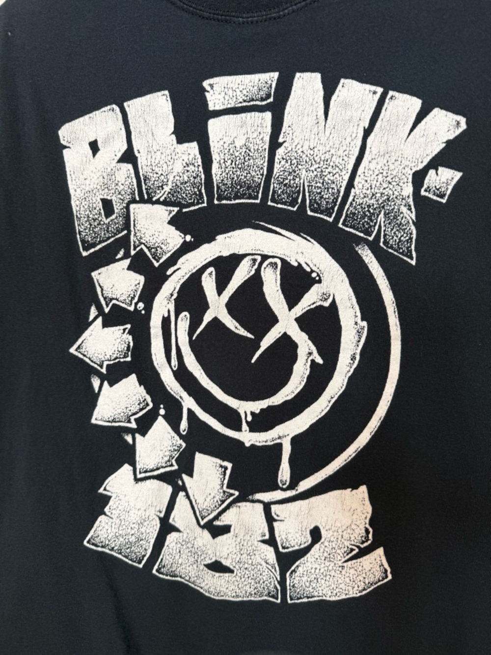 Blink-182 Graphic Band Tee in Black with White Print Size M